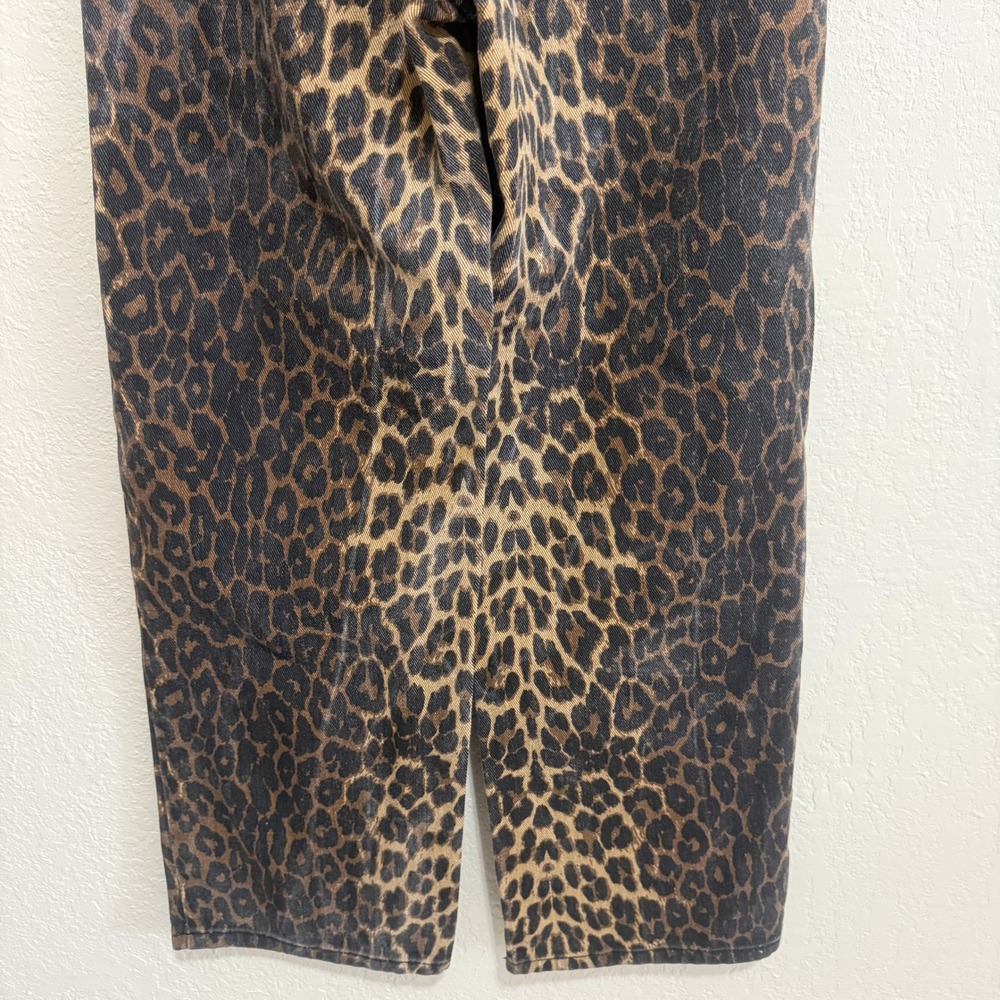 DAZY Women's Leopard Print Wide Leg Jeans Size S - Picture 13 of 16